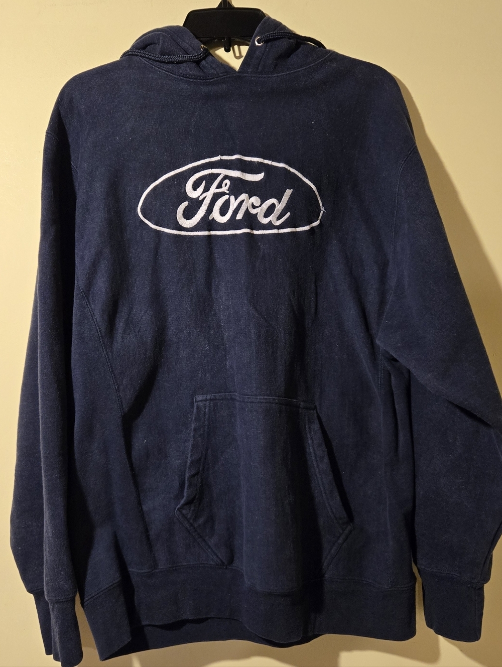 Ford Men's Black Pullover Logo Hoodie.